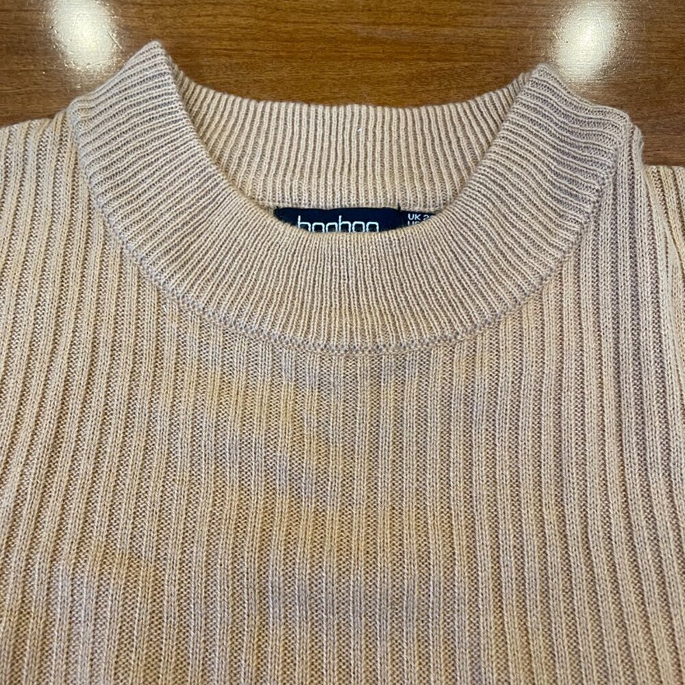 Boohoo Plus Ribbed High Neck Jumper - Picture 4 of 8